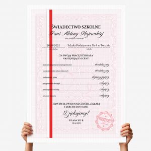 Kartka XXL �WIADECTWO DLA NAUCZYCIELA Prezent dla nauczyciela