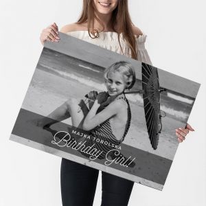 Personalizowana dua FOTOKARTKA urodzinowa