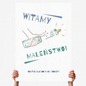 Kartka XXL WITAMY MALE�STWO! gratulacje z okazji narodzin dziecka