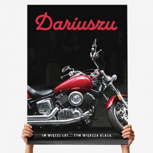 Kartka XXL z motorem PREZENT DLA MOTOCYKLISTY