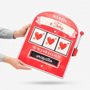 Kartka xxl Z TOB� WYGRA�EM prezent na Walentynki kartka na walentynki kartka walentynkowa prezent walentynkowy