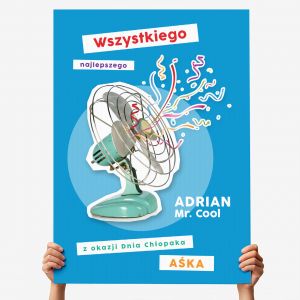 Kartka z okazji Dnia Ch�opaka XXL �MIESZNY PREZENT NA DZIE� CH�OPAKA kartka na Dzie� Ch�opaka