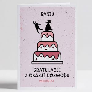 Personalizowana KARTKA Z OKAZJI ROZWODU