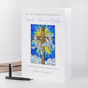 Personalizowana kartka z okazji wice kapaskich A4 kartka dla ksidza kartka podzikowanie dla ksidza