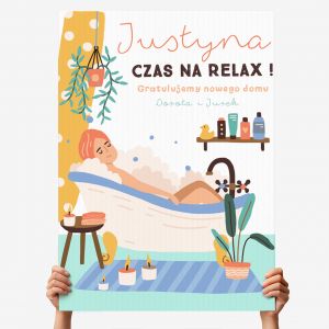Kartka z �yczeniami na parapet�wk� XXL CZAS NA RELAKS