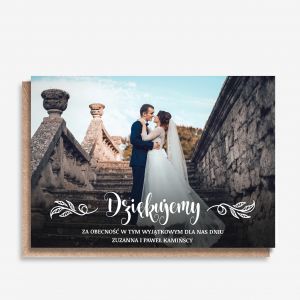 Kartka ze zdjciem PODZIKOWANIE LUBNE