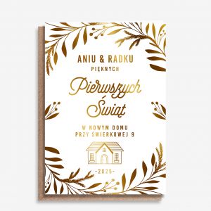 Kartka ze zoceniem PIERWSZE WITA W NOWYM DOMU upominek witeczny upominek na wita upominek do nowego domu