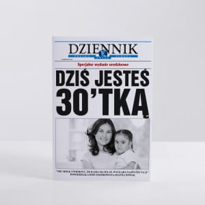 Kartka na 30 urodziny DZIENNIK ze zdjciem