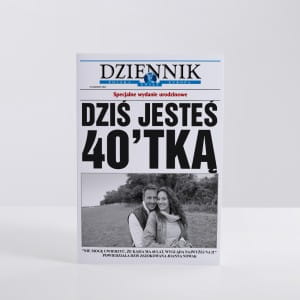 Kartka na 40 urodziny DZIENNIK  ze zdjciem