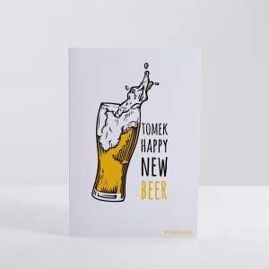 Kartka na urodziny dla piwosza HAPPY BEER