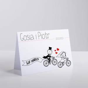 Kartka lubna personalizowana JUST MARRIED kartka na lub kartka na wesele upominek na lub
