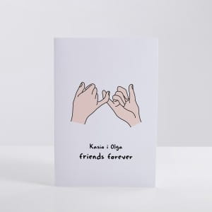 Kartka dla przyjaciłłki PRZYJAŹŃ NA WIEKI