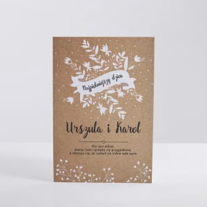 Personalizowana kartka lubna RUSTIC kartka na lub kartka na wesele kartka dla nowoecw