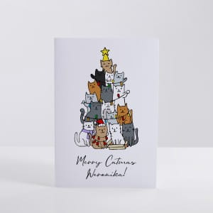 Kartka świąteczna z kotami MERRY CATMAS