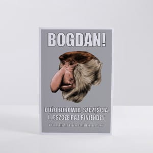 Kartka urodzinowa z humorem NOSACZ kartka na urodziny urodzinowa kartka upominek na urodziny