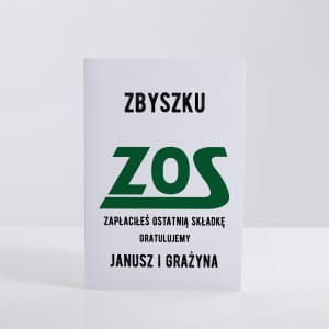 Kartka z okazji przejcia na emerytur ZOS