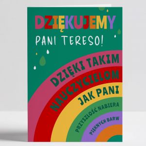 Personalizowana kartka PODZIKOWANIE DLA ULUBIONEGO NAUCZYCIELA
