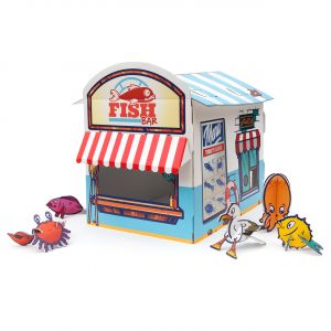 Zabawka dla kota z kartonu FISH BAR