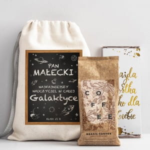 Kawa i czekolada w woreczku PREZENT NA ZAKOCZENIE ROKU SZKOLNEGO