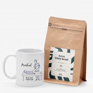 Kawa i kubek PREZENT DLA FIZJOTERAPEUTY personalizowany kubek dla fizjoterapeuty prezent dla fizjoterapeuty