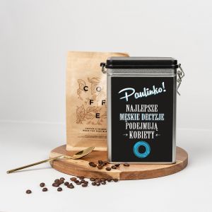 Kawa personalizowana MĘSKIE DECYZJE prezent dla szefowej