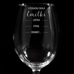 Kieliszek do wina LITERACKA SKALA dla mioniczki ksiek 470ml