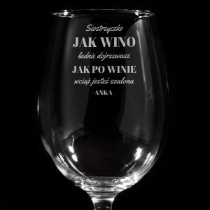 Kieliszek do wina personalizowany POMYS NA PREZENT DLA SIOSTRY