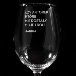 Prezent dla aktorki ZY AKTOREK kieliszek do wina z personalizacj