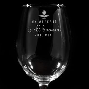Kieliszek do wina ZABOOKOWANY WEEKEND prezent dla mionika ksiek