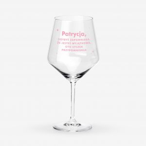 Kieliszek personalizowany PREZENT DLA NAJLEPSZEJ PRZYJACIӣKI kieliszek do wina z grawerem prezent dla bff