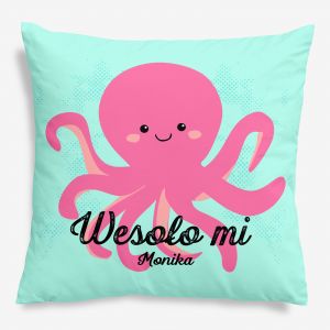 Kolorowa poduszka O�MIORNICA DWUSTRONNA 