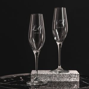 Komplet kieliszkw do szampana LOVE prezent na rocznic lubu