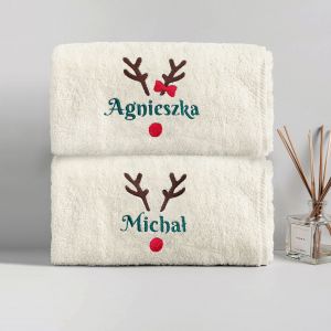 Ręczniki świąteczne RENIFERY praktyczny prezent na święta