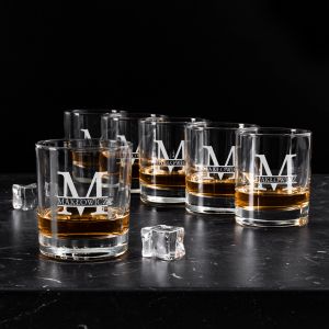 Zestaw szklanek do whisky MONOGRAM na prezent urodzinowy