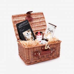 Kosz upominkowy dla babci PREZENT Z OKAZJI DNIA BABCI koszyk upominkowy prezent na Dzie� Babci