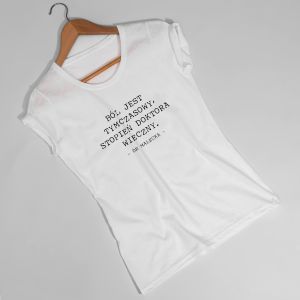 Personalizowana koszulka damska PREZENT NA OBRONĘ PRACY DOKTORSKIEJ