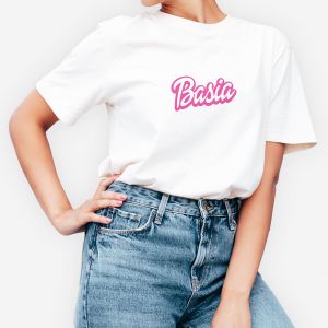 Damska koszulka z imieniem W STYLU BARBIE - L koszulka Barbie prezent dla dziewczyny prezent dla przyjaciki