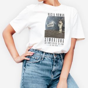 Koszulka damska z nadrukiem AMBITNA prezent na urodziny dla niej  - M