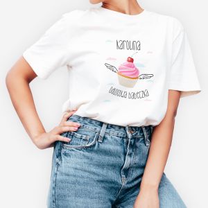 Koszulka damska z nadrukiem BABECZKA prezent na Dzie Kobiet - M