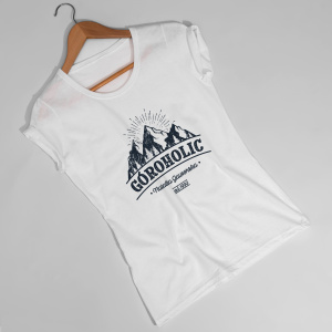 Koszulka damska z nadrukiem GÓROHOLIC prezent dla miłośniczki gór