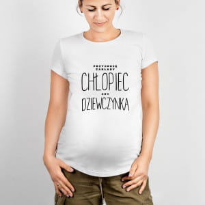 Koszulka ciowa CHOPIEC CZY DZIEWCZYNKA prezent dla przyjaciki w ciy - rozmiar S