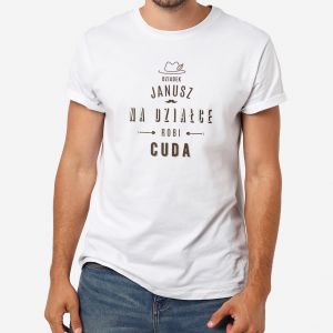 Koszulka dla dziadka NA DZIACE ROBI CUDA - S