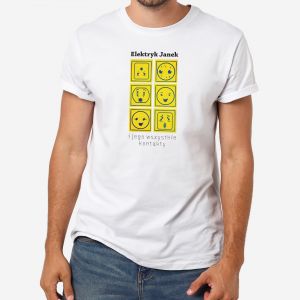 Koszulka dla elektryka KONTAKTY prezent dla elektryka - L