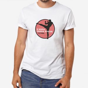 Koszulka dla kickboxera Z KOPA PRZEZ YCIE - L