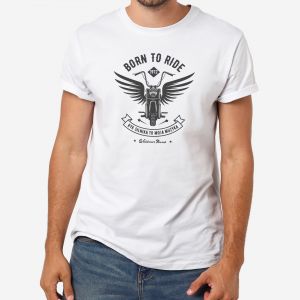 Koszulka dla motocyklisty z nadrukiem BORN TO RIDE