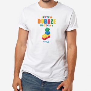 Koszulka mska DOBRZE UOONY prezent dla fana klockw - L prezent dla mczyzny personalizowana koszulka