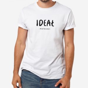 Koszulka mska z nadrukiem IDEA prezent na Walentynki dla niego - L