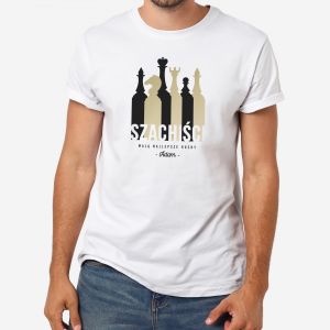 Koszulka mska z nadrukiem PREZENT DLA SZACHISTY - L