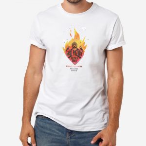 Koszulka mska z nadrukiem ROZPALA SERCA - L