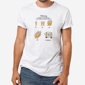 Koszulka mska z nadrukiem WITAMINY prezent dla piwosza - M